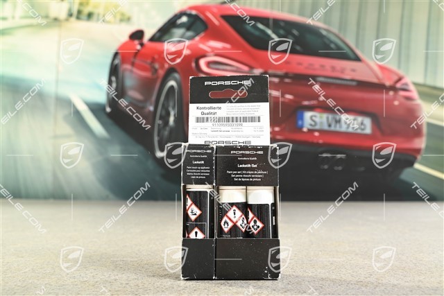 Paint touch-up applicator (Primer, base coat, Clear lacquer) Carrara White Metallic 2Y