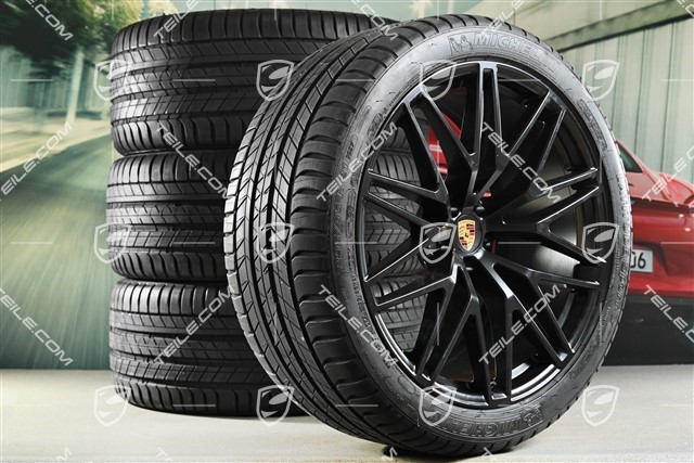 21" RS Spyder Design II summer wheel set, wheel rims 9,5J x 21 ET27 + 10J x 21 ET19 + Michelin summer tyres 265/40 R21 + 295/35 R21, with TPM, black satin matt