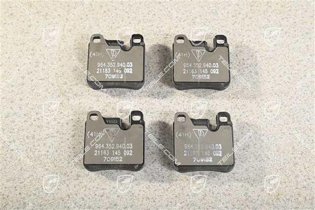 Brake pad set, rear axle, C2, L+R