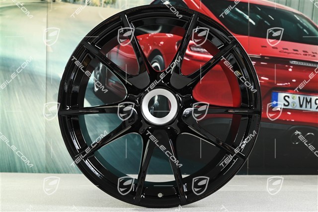 19" Komplet felg GT3 II RS 4.0 / GT2 RS, czarne, przód  9J x 19 ET47+ tył 12J x 19 ET48