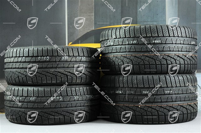 20" Turbo III Winterräder Satz, 8,5J x 20 ET51 + 11J x 20 ET70 + NEUE Pirelli Winterreifen 245/35 ZR20 + 295/30 ZR20, mit RDK-Sensoren