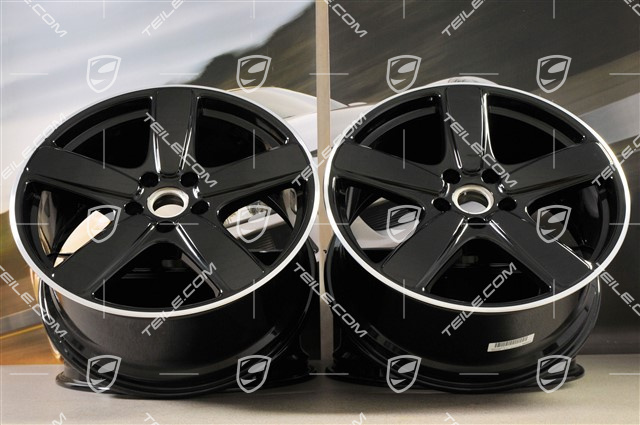 21" komplet felg Cayenne Sport Classic, 10J x 21 ET50, czarna