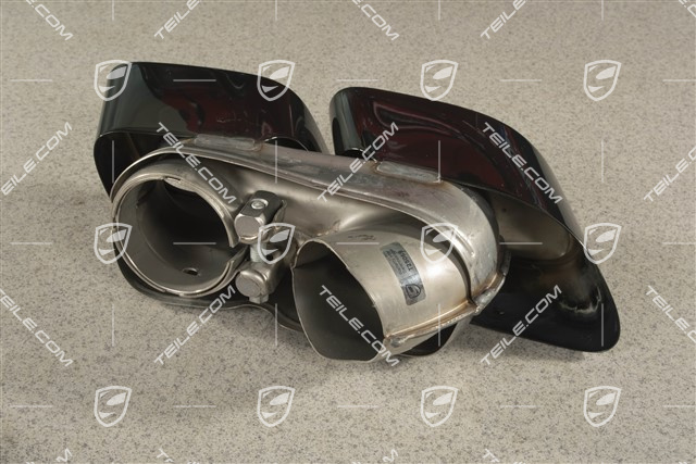 Endrohr, Turbo, schwarz, L