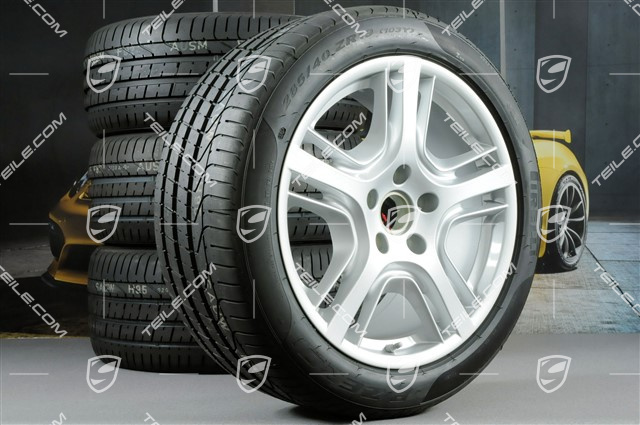 19-inch Panamera Design summer wheel set, wheels 9J x 19 ET 60 + 10J x 19 ET61 + summer tyres 255/45 R19+285/40 R19, TPMS