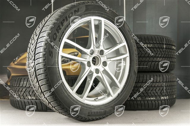 20" koła zimowe Cayenne COUPE Sport, komplet, felgi 9J x 20 ET50 + 10,5J x 20 ET55 + opony zimowe Pirelli 275/45 R20 + 305/40 R20, z czujnikami ciśnienia
