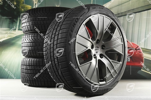 20" koła zimowe Turbo Aero, komplet, felgi 9J x 20 ET54 + 11J x 20 ET60 + NOWE opony zimowe Pirelli 245/45 R20 + 285/40 R20, Turbonite