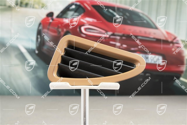 Dashboard side vent / grille / defroster trim, upper, Havanna, L