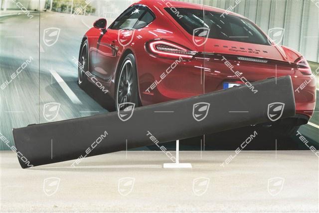 Tapicerka ściany tylnej, coupé, skóra, Czarna