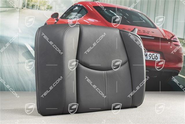 Back seat backrest, Coupe/Targa, Leather, Black, L