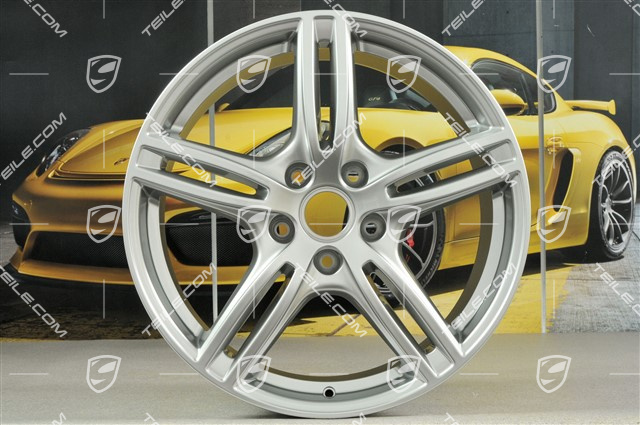 20" Komplet felg Panamera Turbo, 9,5J x 20 ET71 + 11,5J x 20 ET68, srebrny Brilliant chrome