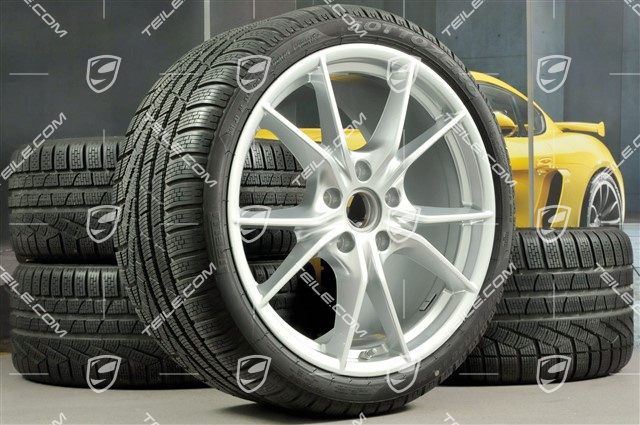 20" koła zimowe, komplet Carrera S (IV), felgi 8,5J x 20 ET49 + 11J x 20 ET78 + NOWE opony zimowe Pirelli Sottozero II 245/35 R20 + 295/30 R20
