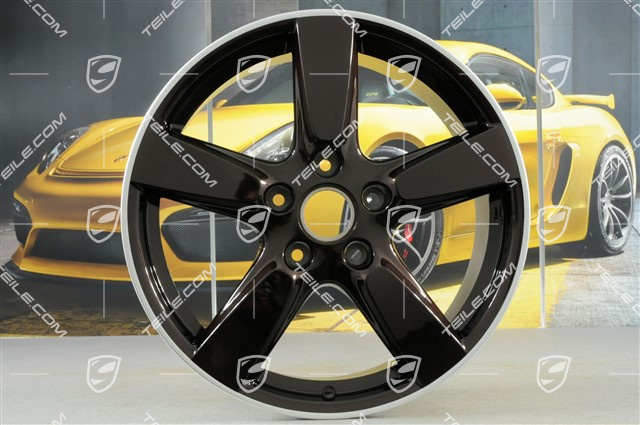 19" Cayman S Felgensatz, 8J x 19 x ET 57 + 9,5J x 19 x ET 45, Felgenstern in Mahagoni-Metallic