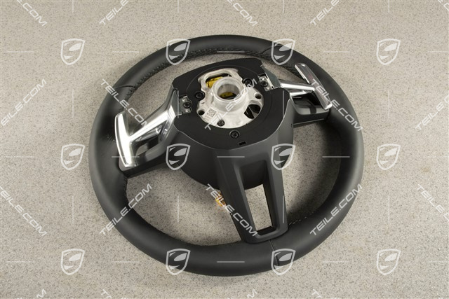 PDK, Multifunktionslenkrad, 3-Speichen, Leder, Schwarz