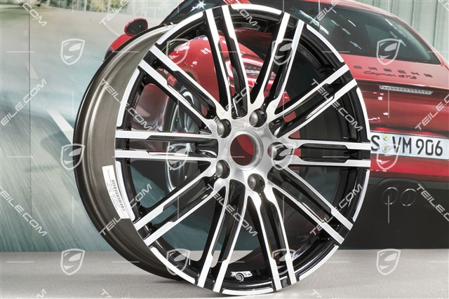 20-inch wheel rim, Turbo III, 8,5J x 20 ET57, black high gloss