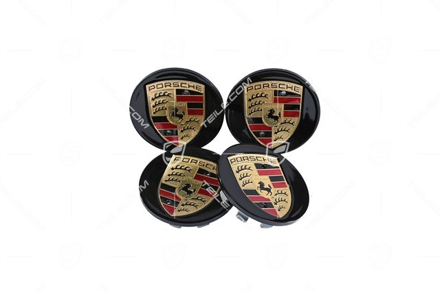 Hub cap, concave, coloured crest, black high gloss