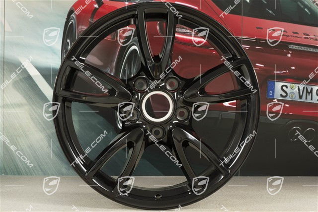 18" felga Carrera IV (Facelift), 8J x 18 ET57, czarny wysoki połysk