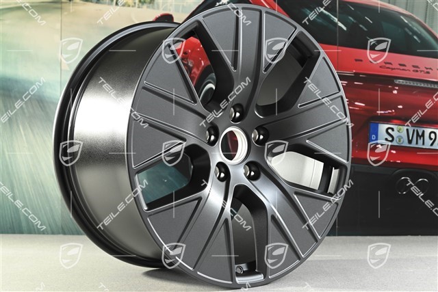20" Felga Taycan Turbo Aero, 11J x 20 ET60, czarny satynowy mat