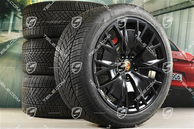 20-inch Turbo S Aero Design winter wheel set, rims 9J x 20 ET54 + 11J x 20 ET60 + Goodyear winter tyres 245/45 R20 + 285/40 R20, black satin matt