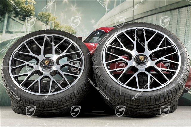 20" Turbo S central locking winter wheel set for Turbo S, wheels 8,5J x 20 ET51 + 11J x 20 ET59 + NEW Pirelli Sottozero II winter wheels 245/35 R20+295/30 R20, TPMS