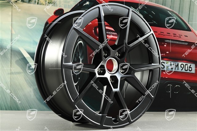 20" Carrera S wheel rim, 8.5J x 20 ET50, black satin matt