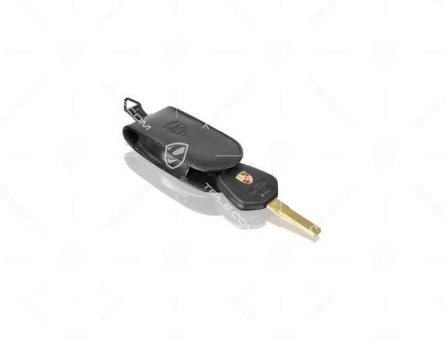 Lederetui schwarz für Fahrzeugschlüssel für Porsche 911 996 und Boxster 986