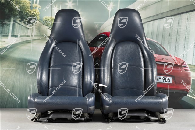 Sitze, el. einstellbar, Heizung, Leder/Kunstleder, Nachtblau, Satz (L+R)