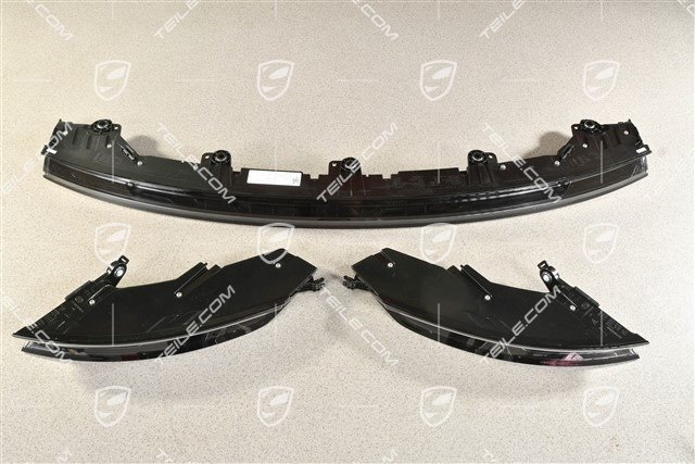 LED tail lights incl. light panel, darkened / black, black inscription, LEFT + CENTER + RIGHT