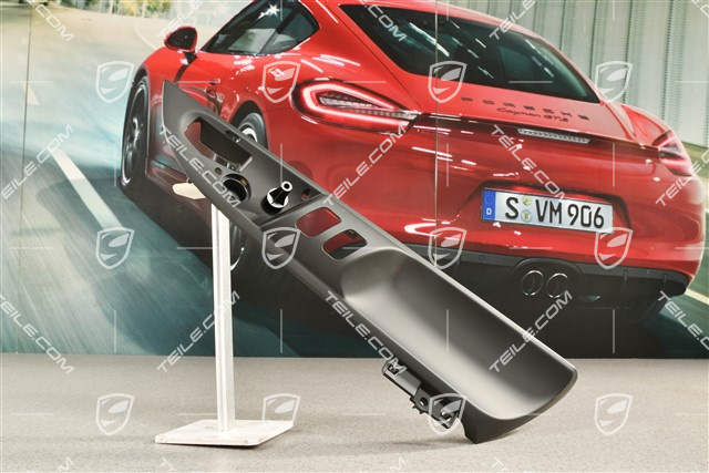 Blenda tapicerki drzwiowej, Osłona klamki, Czarna, RHD, R