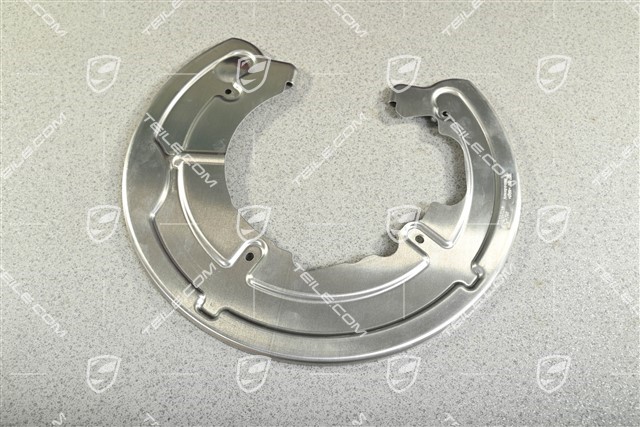 Rear axle disc brake protective plate, R