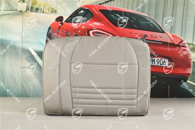 Back seat backrest, leather, graphite grey, Coupe, L