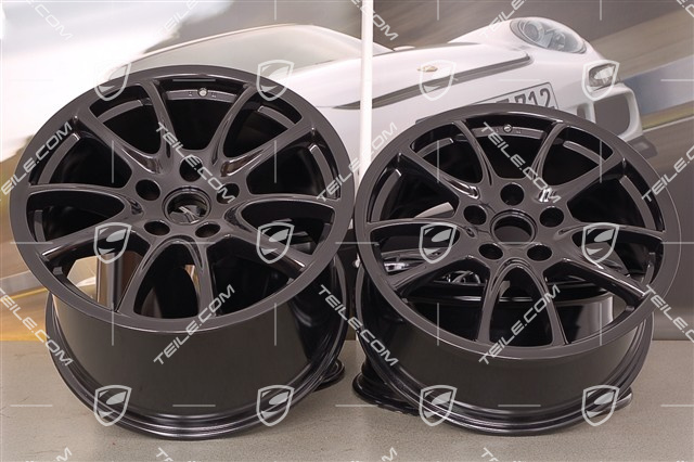 19" GT3 Felgensatz, 8,5J x 19 ET53 + 12J x 19 ET68, schwarz