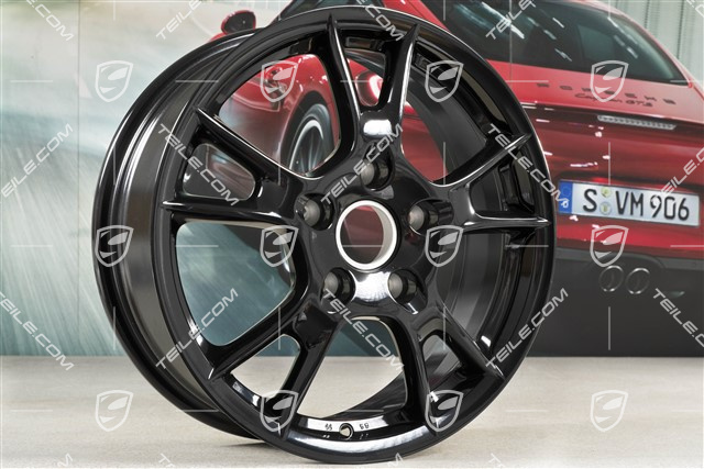 17-inch wheel set Boxster II, 6,5J x 17 ET55 + 8J x 17 ET40, black high gloss