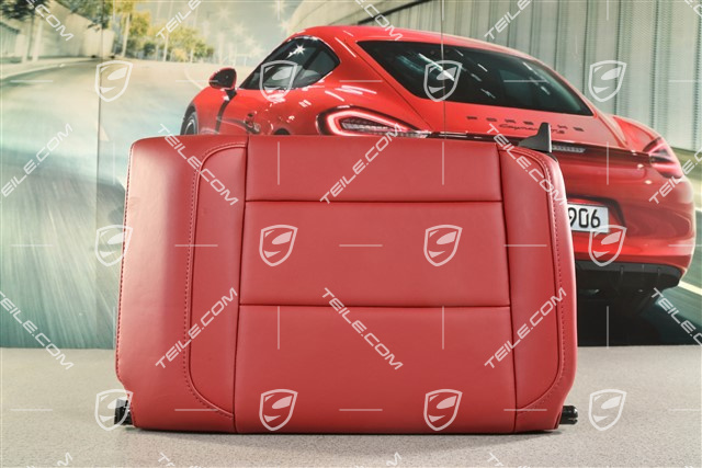 Back seat backrest, Rear, Leather, bordeaux red, Coupe, L