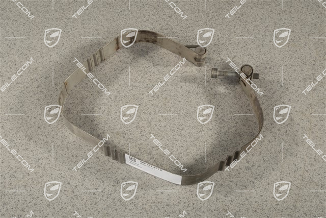 Exhaust tensioning / restraining strap / clamp