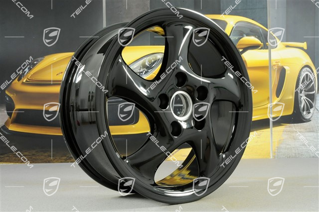 18" Felge Turbo Look I, 7,5J x 18 ET50, schwarz hochglanz