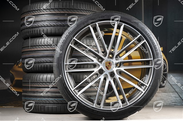 21" Turbo IV Sommerräder, Felgen 9,5J x 21 ET71 + 11,5J x 21 ET69 + NEUE Continental Sommerreifen 275/35 ZR21 + 315/30 ZR21, mit RDK-Sensoren