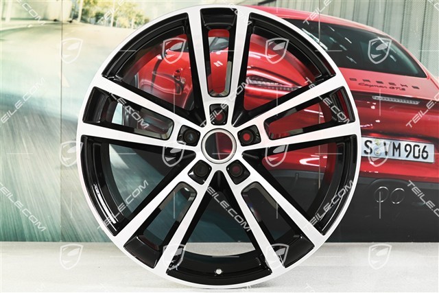 22" Felgensatz Cayenne Coupe Sport Design, 10J x 22 ET48 +11,5J x 22 ET52, schwarz hochglänzend