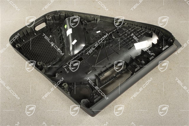 Türverkleidung, hinten, Ohne Sonnenschutzrollo, Glattleder, Schwarz, Klangpaket Burmester, R