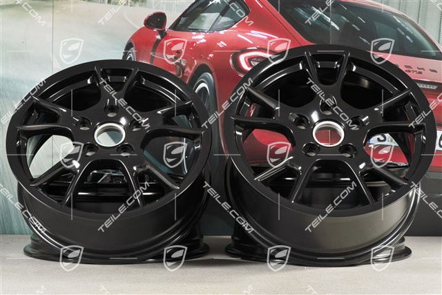 17-inch wheel set Boxster II, 6,5J x 17 ET55 + 8J x 17 ET40, black high gloss