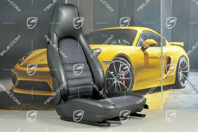 Fotel, skóropodobne, Czarny. R