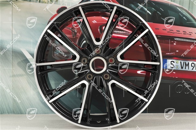 21-inch wheel rim Panamera Exclusiv, 11,5J x 21 ET69, Jet Black metallic