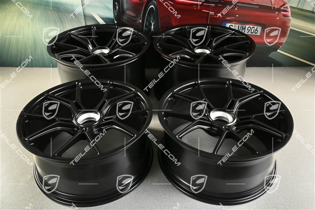 20"+21" GT3 komplet felg, 9,5J x 20 ET46 + 12J x 21 ET45, czarny satynowy półmat