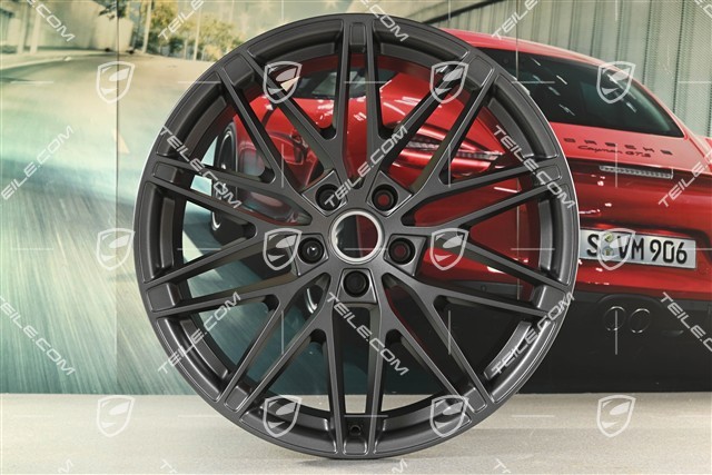 22" Macan RS Spyder Design wheel set, 9J x 22 ET29 + 11J x 22 ET47, vesuvio grey