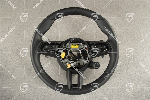 PDK, Sport, Multifunktionslenkrad, Leder, Schwarz / Sport Chrono Paket Plus