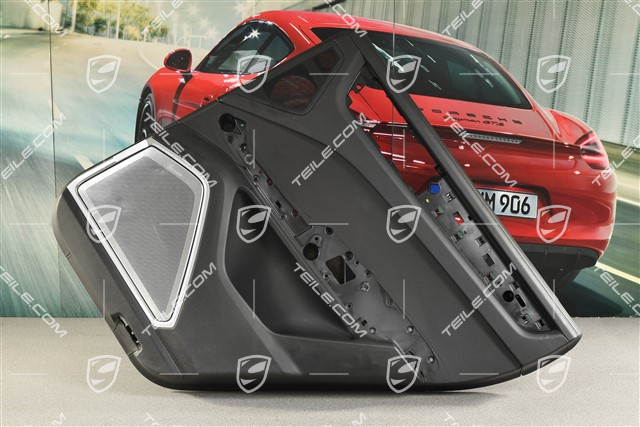 Türverkleidung, hinten, Ohne Sonnenschutzrollo, Burmester, Leder, Schwarz, R