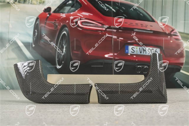 Dashboard trim moulding set / kit, Carbon, high gloss / Drivers side