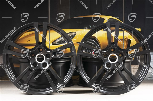 21-inch wheel set Turbo II, black mat, 4 wheels 10J x 21 ET50