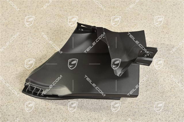 Air guide / duct, black matte, lower, Turbo / GT / Sport Design, R