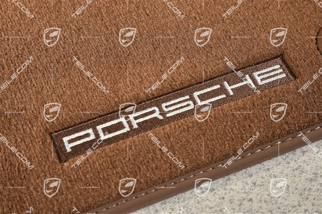 Fußmatten / Fussmattensatz, Velours, 4-teilig, Trüffelbraun