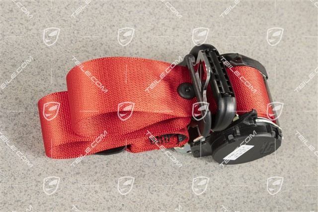 Seat belt, front, Carrera RS/RS America/ Speedster, Guards red, L=R